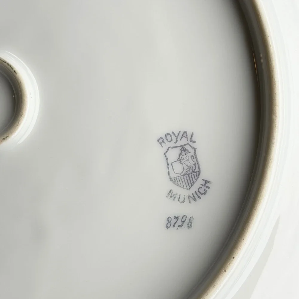 Royal Munich Z.S. & Co‎ Bavaria Antique Floral Cake Plate 10.5